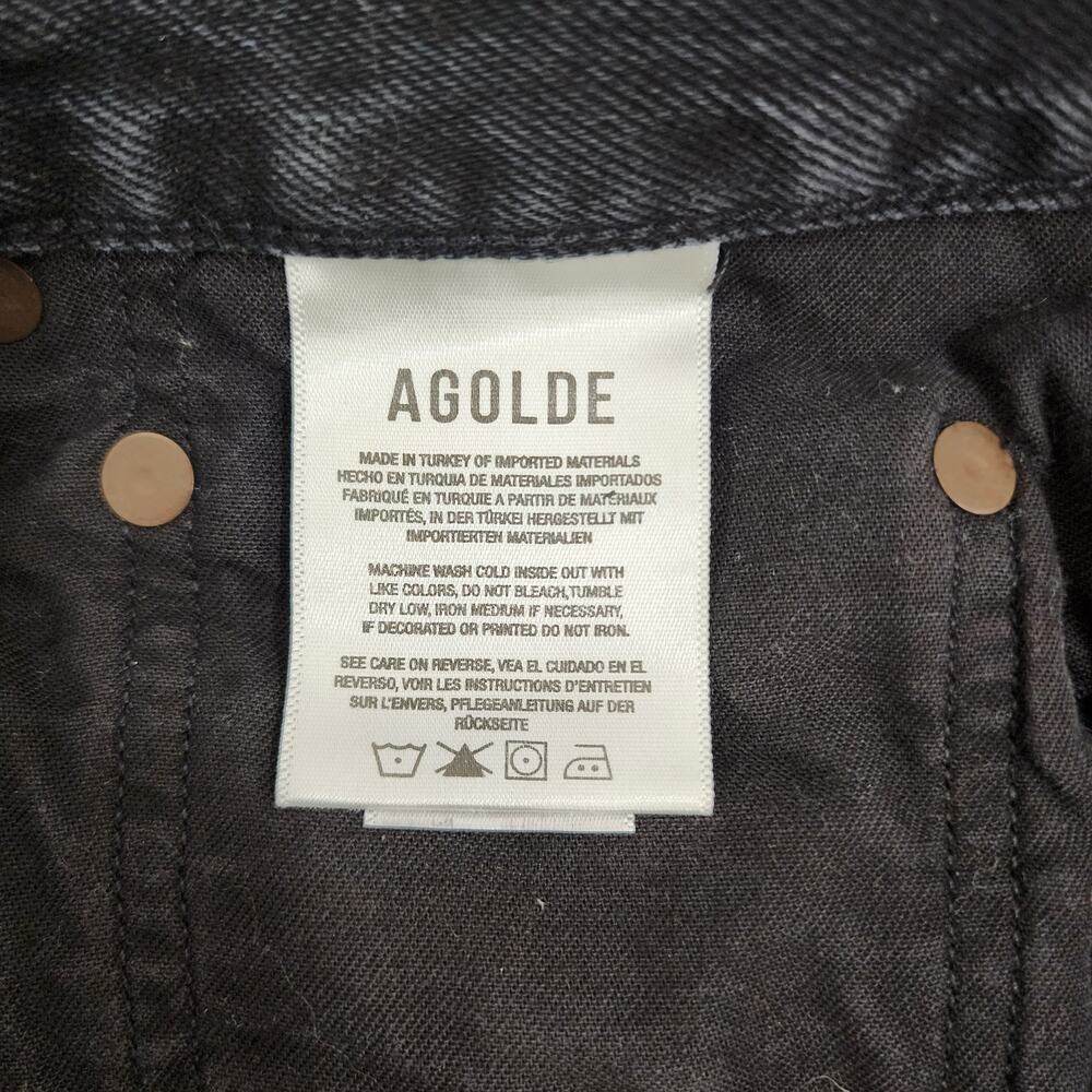 AGOLDE Parker Shorts Black Frayed Distressed 29 - Picture 6 of 7